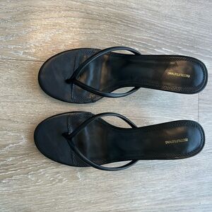 Black Thong Sandals